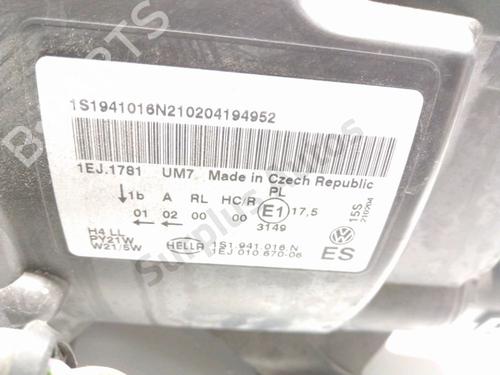 Right headlight VW UP! (121, 122, BL1, BL2, BL3, 123) 1.0 | BP33421331C29 - Image 3