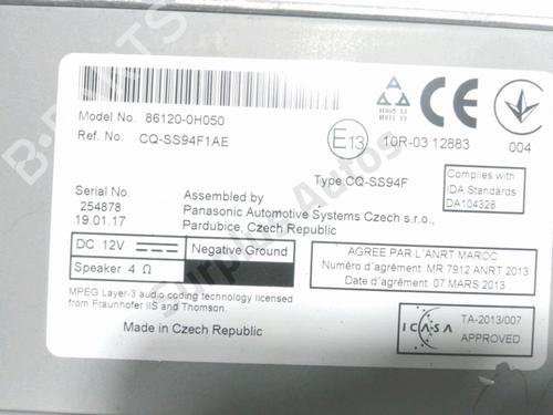 Radio PEUGEOT 108 1.0 VTi | BP28232353E6 - Image 2