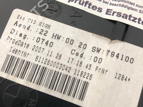 Display monitor BMW 5 (E60) 525 d | BP30194253C48 