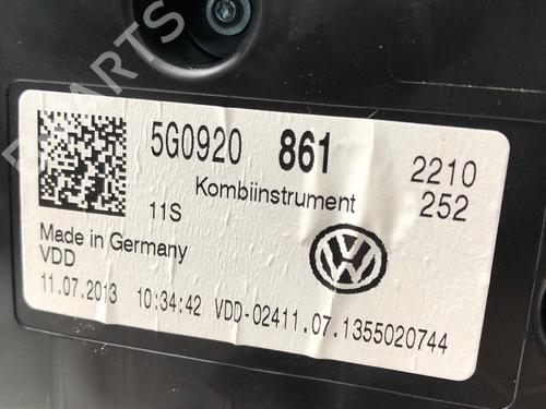Instrument cluster VW GOLF VII (5G1, BQ1, BE1, BE2) 1.2 TSI | BP29033102C47 