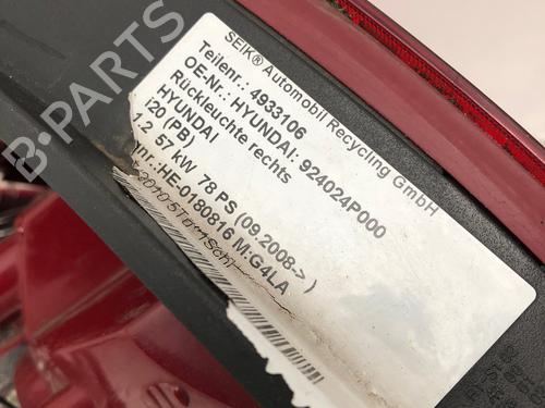 Right taillight HYUNDAI i20 I (PB, PBT) 1.2 | BP29037087C35