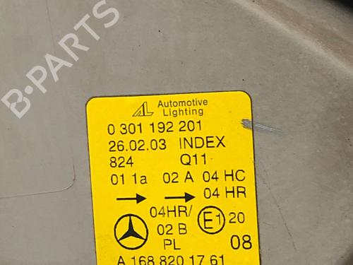Left headlight MERCEDES-BENZ A-CLASS (W168) A 190 (168.032, 168.132) | BP29033271C28 