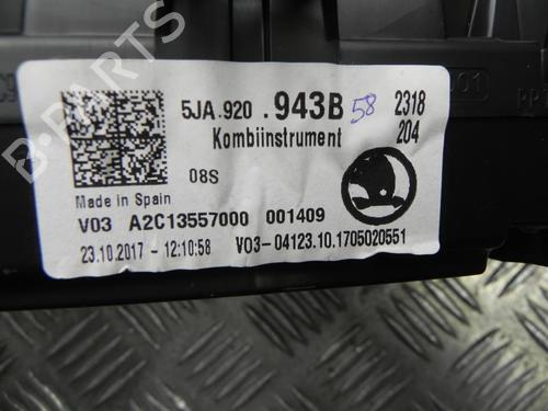 Instrument cluster SKODA RAPID Spaceback (NH1) 1.0 TSI | BP37543589C47  - Image 5