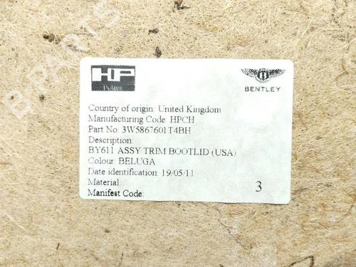 Boot lining BENTLEY CONTINENTAL FLYING SPUR (3W_) 6.0 FLEX | BP28943778I3  - Image 7