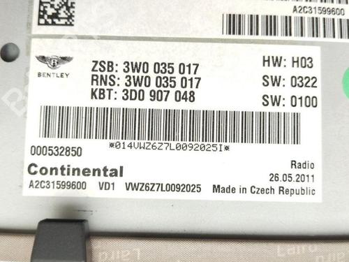Electronic module BENTLEY CONTINENTAL FLYING SPUR (3W_) 6.0 FLEX | BP28936263M83 
