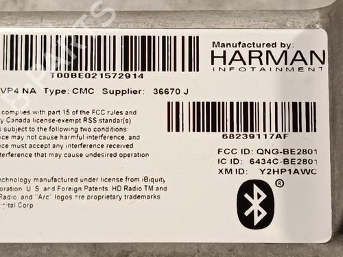 Display monitor DODGE DURANGO (WD) 5.7 AWD | BP28912852C48