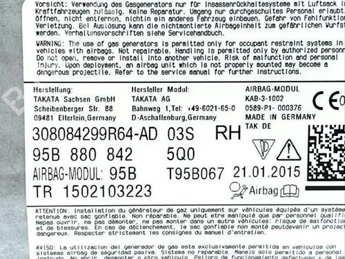 Knee airbag PORSCHE MACAN (95B) 3.6 Turbo | BP30908962C50