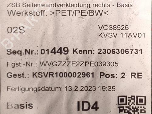 Bagasjeromsbekledning VW ID.4 (E21) Performance | BP39482923I3 - Image 3