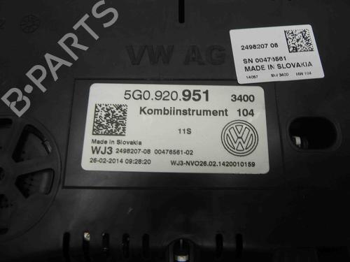 Instrument cluster VW GOLF VII (5G1, BQ1, BE1, BE2) 1.2 TSI | BP28944624C47 