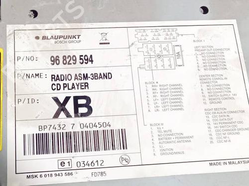 Radio CHEVROLET LACETTI (J200) 2.0 D | BP35020333E6 - Image 5