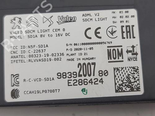 Electronic module PEUGEOT 2008 II (UD_, US_, UY_, UJ_, UR_, UC_) 1.2 PureTech 130 (USHNS, URHNS) | BP28879293M83 