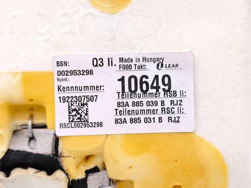 Rear seat AUDI Q3 (F3B) 35 TFSI | BP30053435C17 