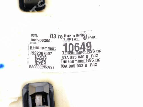 Rear seat AUDI Q3 (F3B) 35 TFSI | BP29976118C17 