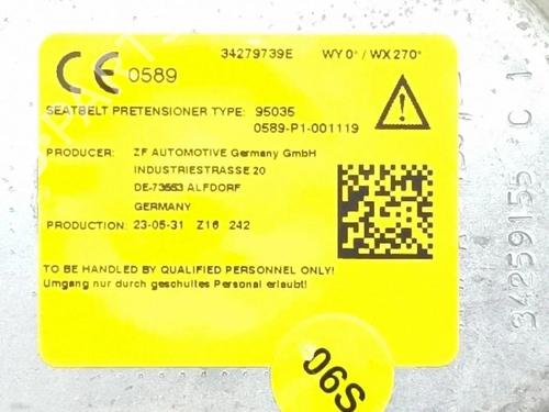 Rear left seatbelt AUDI A3 Sportback (8YA, 8YF) 30 TFSI | BP36952032I29 - Image 7