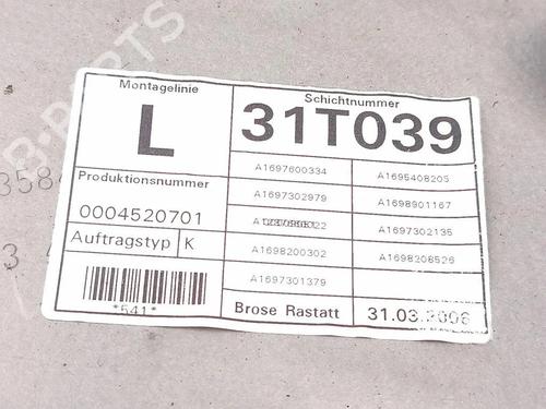 Rudehejsemekanisme venstre bagtil MERCEDES-BENZ A-CLASS (W169) A 160 CDI (169.006, 169.306) | BP30809143C24