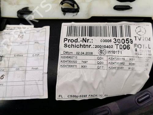 Rear left panel MERCEDES-BENZ C-CLASS (W204) C 220 CDI (204.008) | BP28852426C60 
