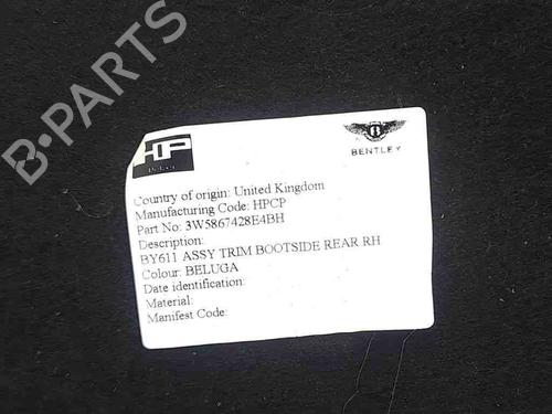 Boot lining BENTLEY CONTINENTAL FLYING SPUR (3W_) 6.0 | BP28883618I3 