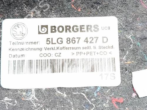 Boot lining SKODA ENYAQ iV Coupe (5AC) RS | BP36332439I3 - Image 9