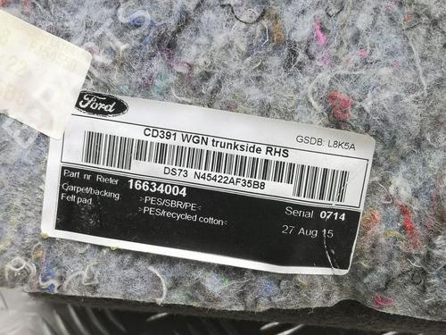 Boot lining FORD MONDEO V Turnier (CF) 1.5 TDCi | BP33638517I3 - Image 7