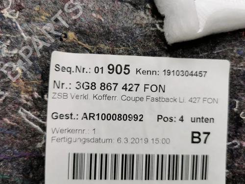 Boot lining VW ARTEON (3H7, 3H8) 2.0 TDI 4motion | BP36349233I3 - Image 10