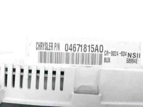 Kombiinstrument CHRYSLER PT CRUISER (PT_) 2.2 CRD | BP28851698C47