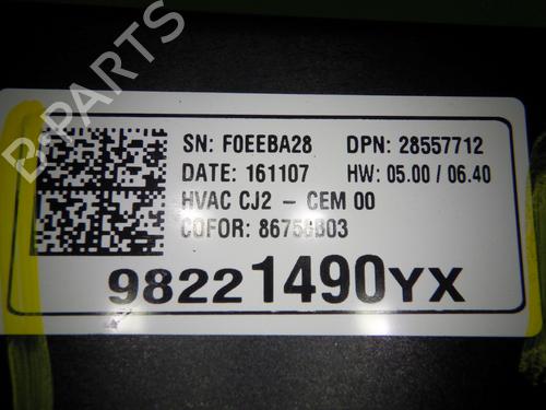 Climate control OPEL CROSSLAND X / CROSSLAND (P17, P2QO) 1.2 (75) | BP20845730I5 