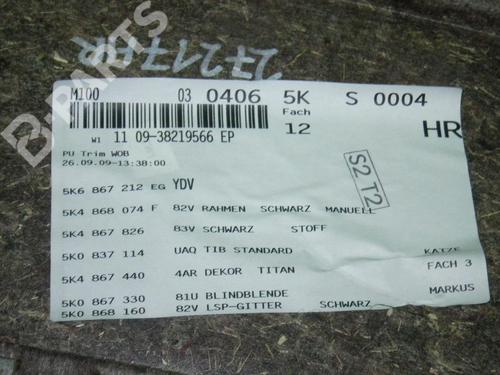 Rear right panel VW GOLF V (1K1) 1.4 16V | BP6649059C61 