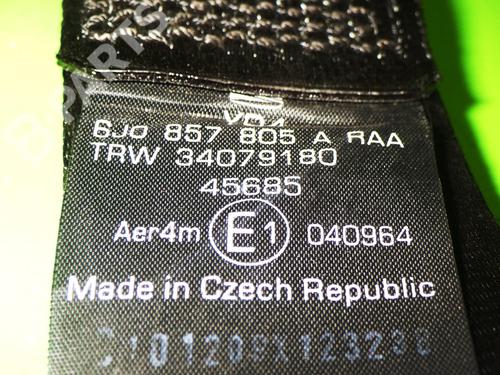 Rear right seatbelt SEAT IBIZA IV (6J5, 6P1) 1.4 | BP8611249I28 