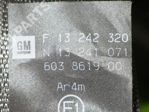 Rear center seatbelt OPEL ZAFIRA / ZAFIRA FAMILY B (A05) 1.9 CDTI (M75) | BP6659492I27 