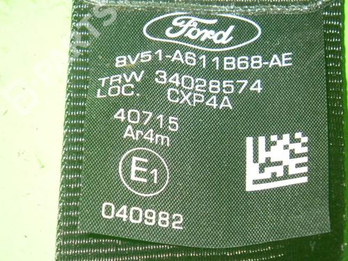 Rear right seatbelt FORD FIESTA VI (CB1, CCN) 1.25 | BP6649907I28 