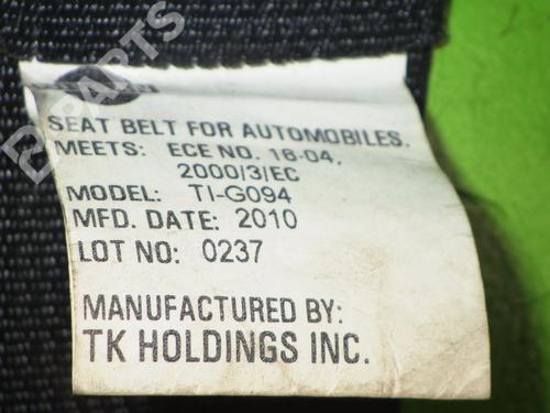 Rear left seatbelt NISSAN NAVARA NP300 (D40) 2.5 dCi 4WD (D40TT, D40T, D40M, D40BB) | BP6661925I29 