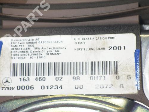 Førerens kollisjonspute MERCEDES-BENZ M-CLASS (W163) ML 270 CDI (163.113) | BP6382313C9