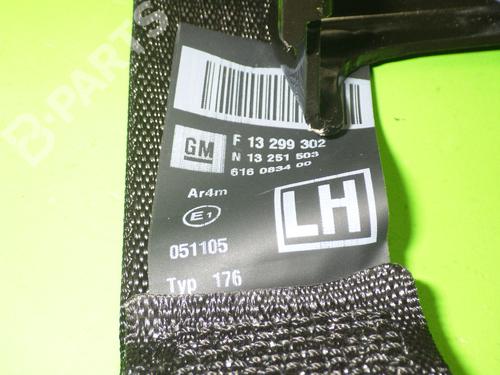Rear left seatbelt OPEL ASTRA J (P10) 2.0 CDTI (68) | BP6950777I29 