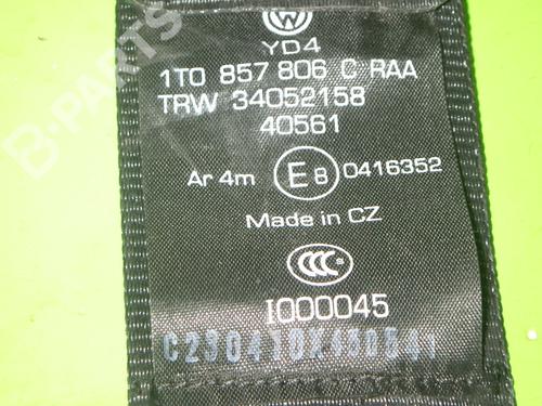 Rear right seatbelt VW TOURAN (1T1, 1T2) 1.9 TDI | BP6645306I28 