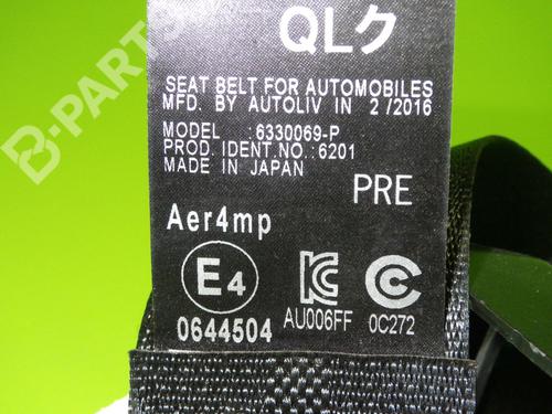 Rear left seatbelt TOYOTA PRIUS (_W5_) 1.8 Hybrid (ZVW50_, ZVW51_) | BP11937951I29 