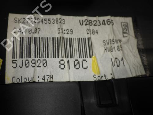 Instrument cluster SKODA ROOMSTER (5J7) 1.9 TDI | BP30365595C47