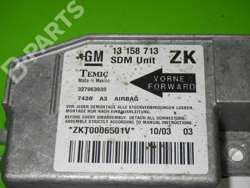 Kollisjonspute styreenhet OPEL MERIVA A MPV (X03) 1.6 (E75) | BP6372498M53 
