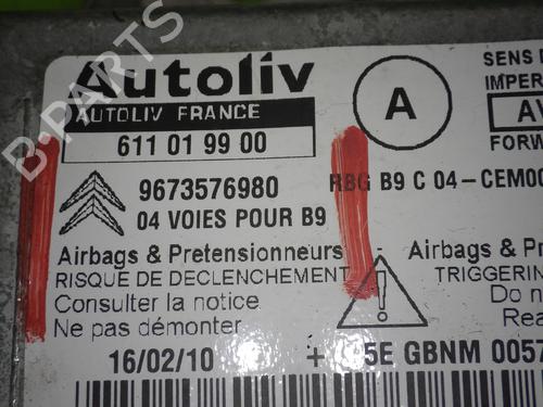 Kollisjonspute styreenhet CITROËN BERLINGO MULTISPACE (B9) 1.6 HDi 75 / BlueHDi 75 | BP30365574M53