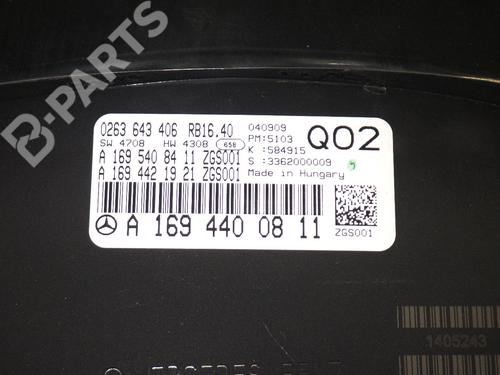 Instrument cluster MERCEDES-BENZ A-CLASS (W169) A 180 CDI (169.007, 169.307) | BP7837835C47 