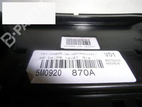 Instrument cluster VW GOLF PLUS V (5M1, 521) 1.4 TSI | BP6344372C47 