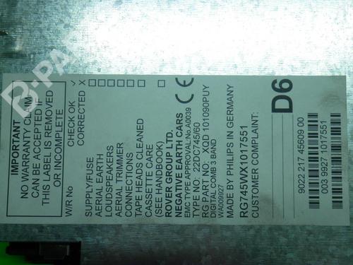 Radio ROVER 75 (RJ) 1.8 | BP6375078E6 