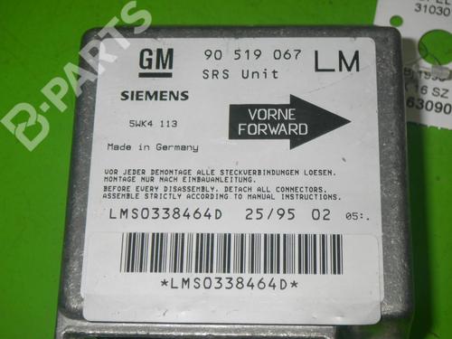 ECU airbags OPEL ASTRA F Estate (T92) 1.6 i (F35, M35) | BP6348883M53 