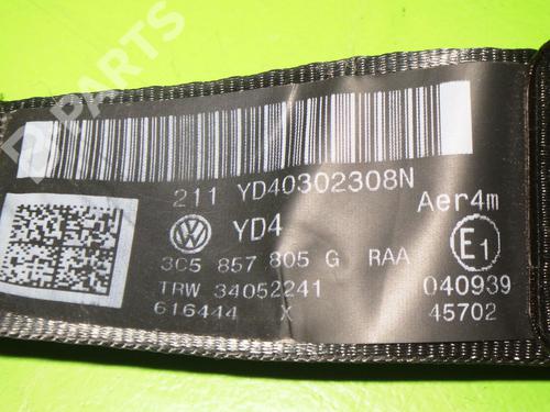 Rear left seatbelt VW PASSAT B6 (3C2) 2.0 TDI | BP6650068I29 