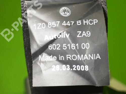 Rear left seatbelt SKODA OCTAVIA II Combi (1Z5) 1.9 TDI | BP6673167I29 
