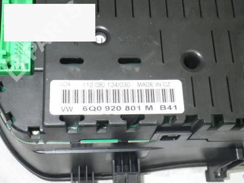 Instrument cluster VW POLO (9N_, 9A_) 1.4 TDI | BP6353863C47 