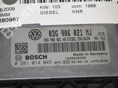Control unit VW TOURAN (1T1, 1T2) 2.0 TDI 16V | BP6376420M11 