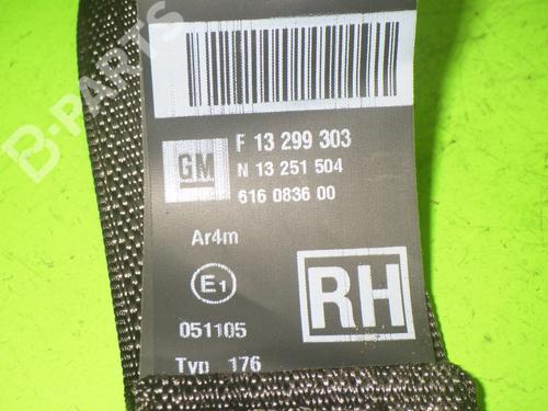 Rear right seatbelt OPEL ASTRA J (P10) 2.0 CDTI (68) | BP7124692I28 