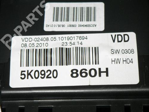 Instrument cluster VW GOLF V (1K1) 1.4 TSI | BP6375216C47 