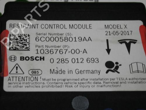 Kollisjonspute styreenhet TESLA MODEL X (5YJX) 100D AWD | BP20228707M53 