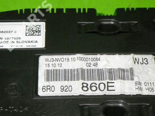 Instrument cluster VW POLO V (6R1, 6C1) 1.4 (6R1) | BP6364278C47 